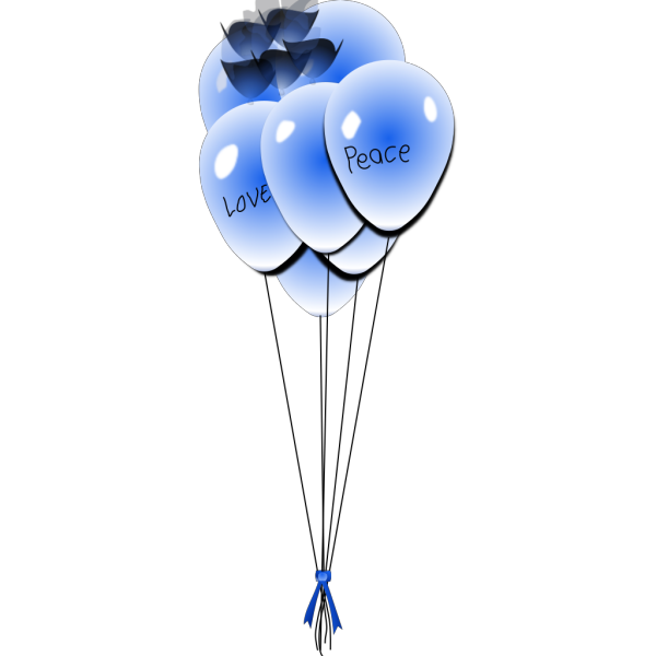 Emmas Blue Balloons PNG Clip art