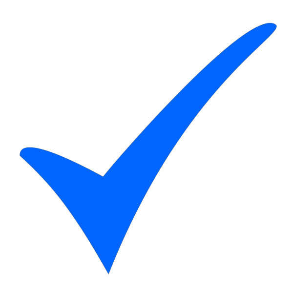 Simple Blue Tick PNG images