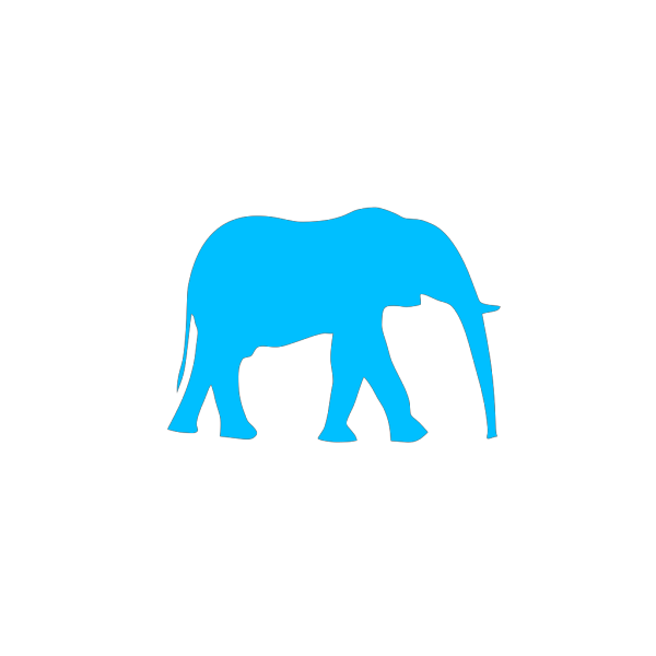 Elephant Blue PNG Clip art