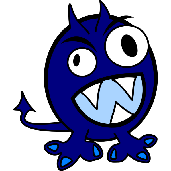 Blue Monster PNG Clip art