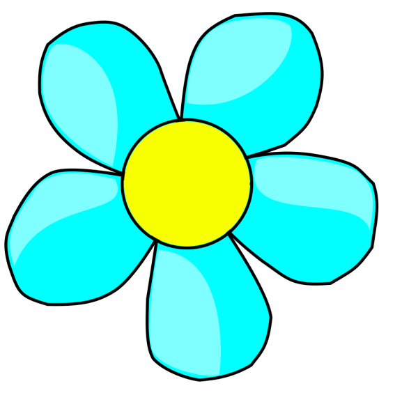 Sky Blue Flower PNG Clip art