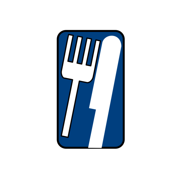Blue-knife-fork PNG Clip art