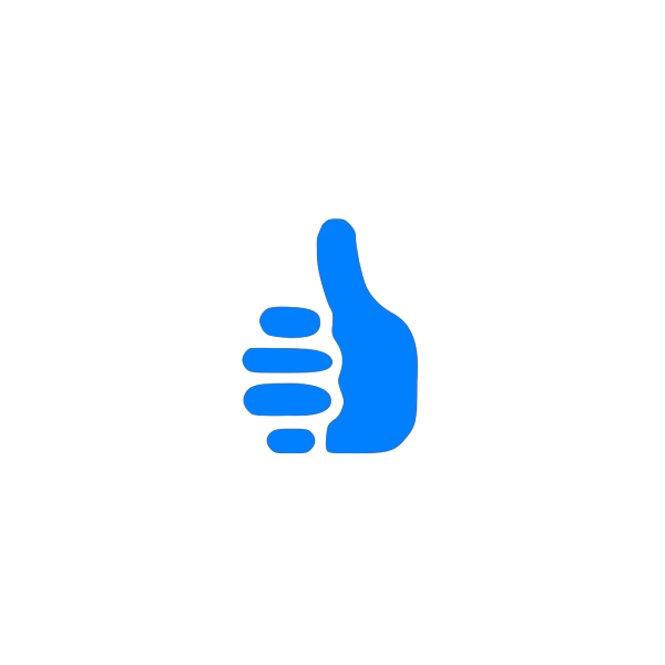 Blue Thumbs Up PNG Clip art