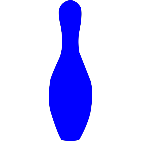 Blue Bowling Pin PNG Clip art
