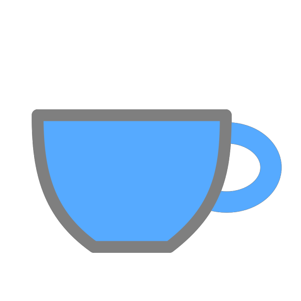 Miel Blue Cup PNG Clip art