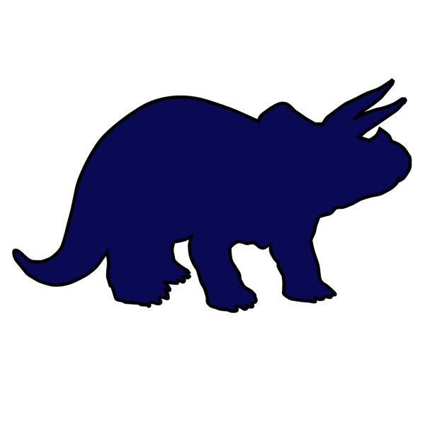Triceratops Dinosaur Blue PNG Clip art