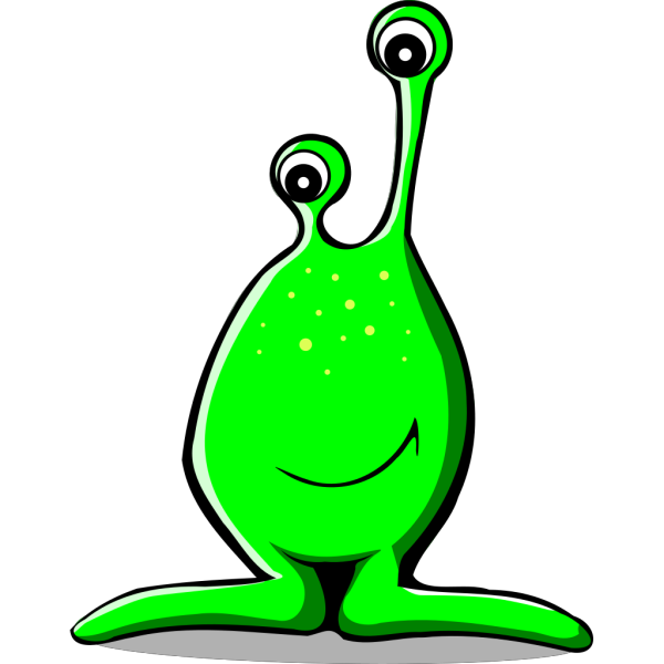 Green Comic Alien PNG images