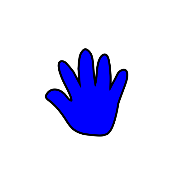 Child Handprint Blue PNG Clip art