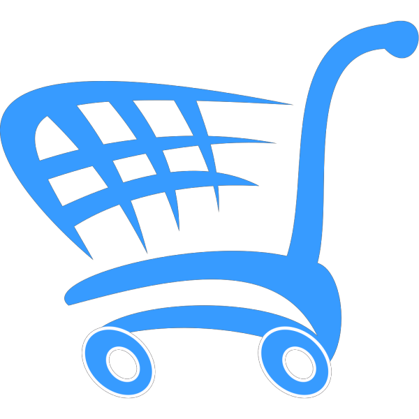 Blue Shopping Cart PNG Clip art