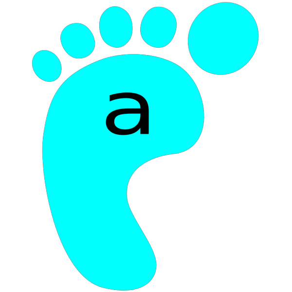 Left Footprint Blue A PNG Clip art