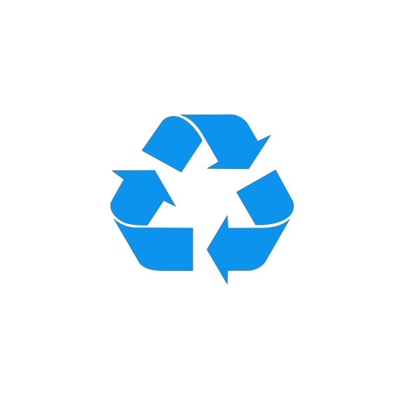 Blue Recycle Symbol PNG Clip art