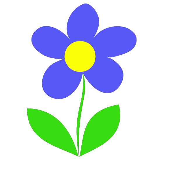 Blue Flower Letter B PNG Clip art
