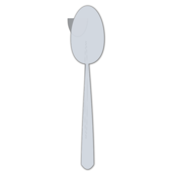 Blue Spoon Silhouette PNG Clip art