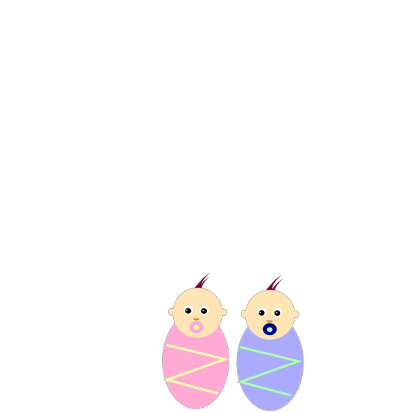 Boy Girl Twin Babies PNG images