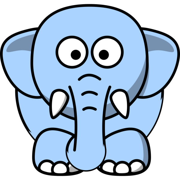 Light Blue Elephant PNG Clip art