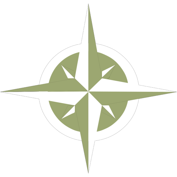 White Compass Rose PNG Clip art