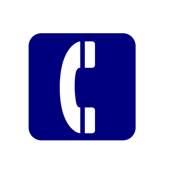 Blue Telephone Symbol PNG Clip art