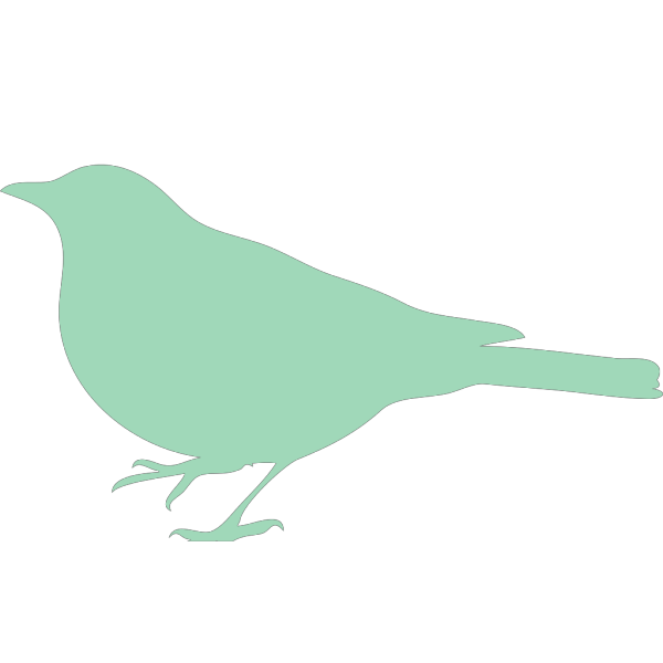 Blue Grey Bird PNG Clip art