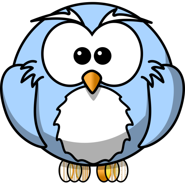Blue Cartoon Owl PNG Clip art