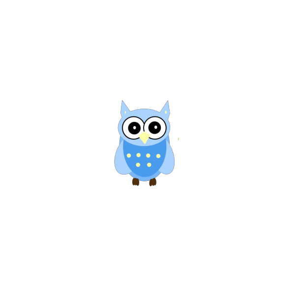 Very Blue Owl PNG Clip art