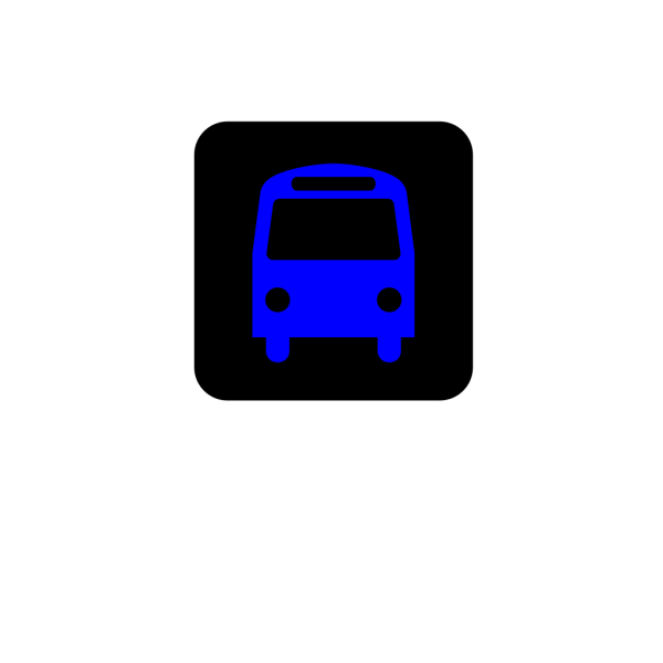 Bus Station Icon Black Blue PNG Clip art