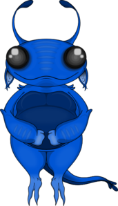 Blue Alien Face PNG Clip art