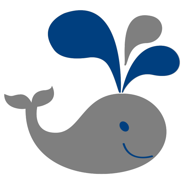 Grey Baby Whale PNG Clip art