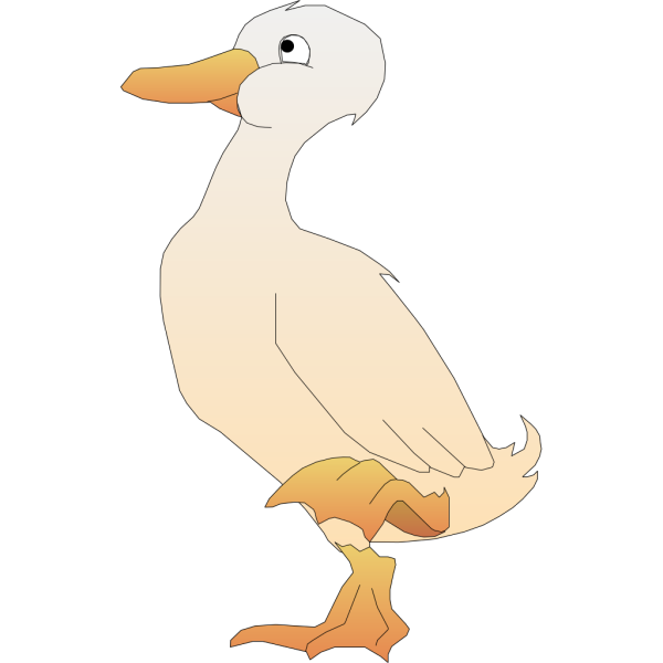 Cartoon Duck Walking PNG Clip art