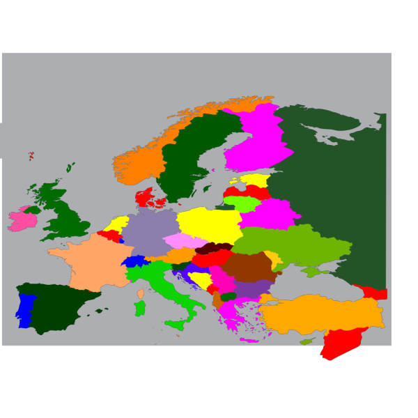 Europe Map Blue PNG images