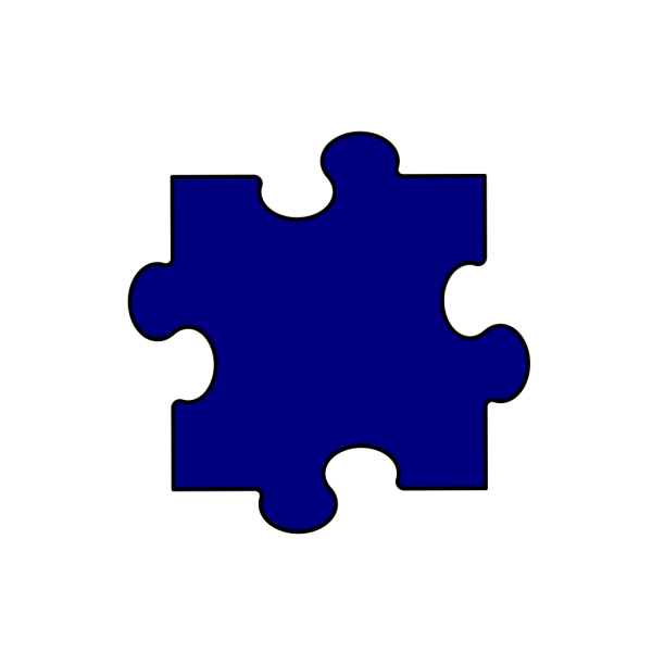 Dark Blue Puzzle Piece PNG Clip art