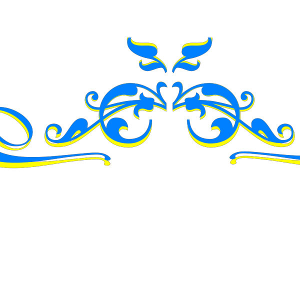 Swirl Blue Yellow  PNG Clip art