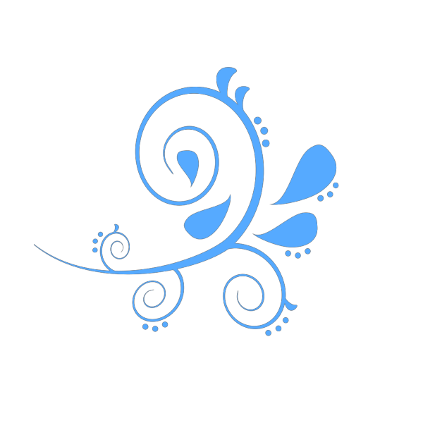 A Blue Blue Swirllll PNG Clip art