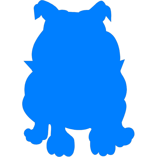 Blue Bulldog PNG Clip art
