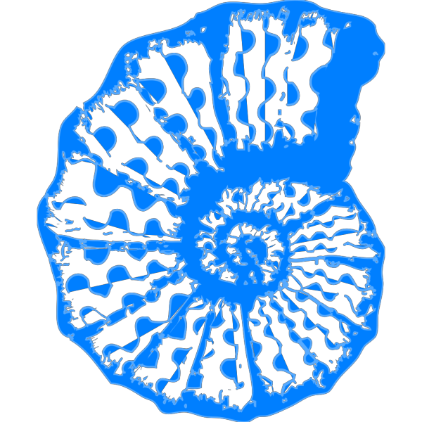Blue Swirl Shell PNG Clip art