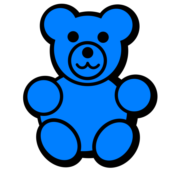 Blue Bear PNG Clip art