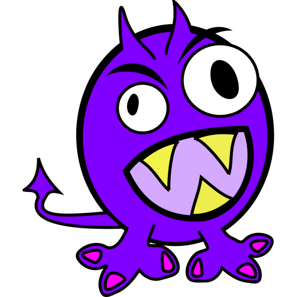 Blue And Purple Monster PNG Clip art