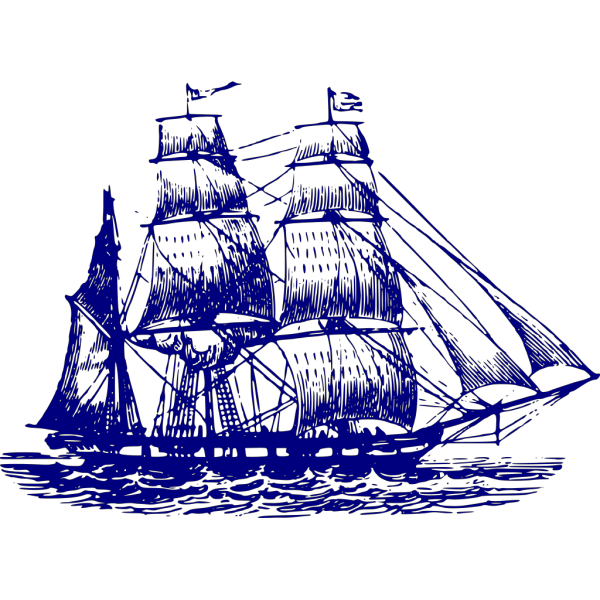 Blue Boat PNG Clip art