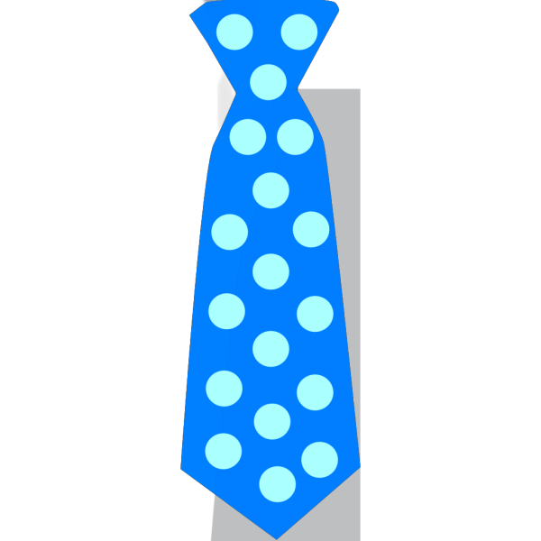 Blue Tie With Blue Polka Dots PNG Clip art