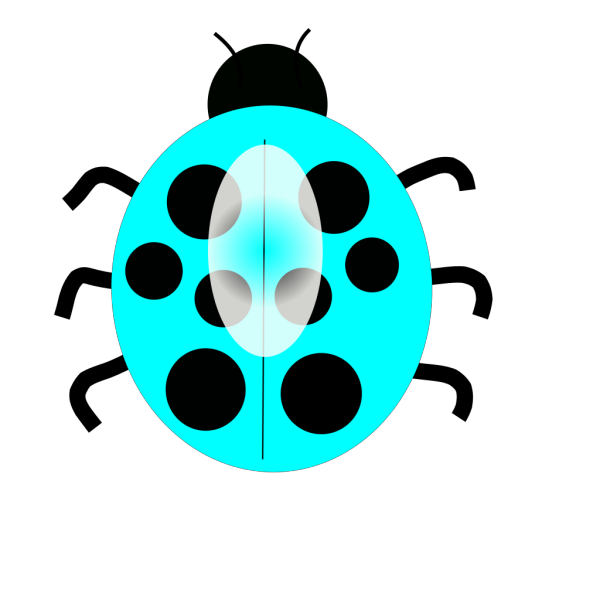 Light Blue Ladybug PNG Clip art