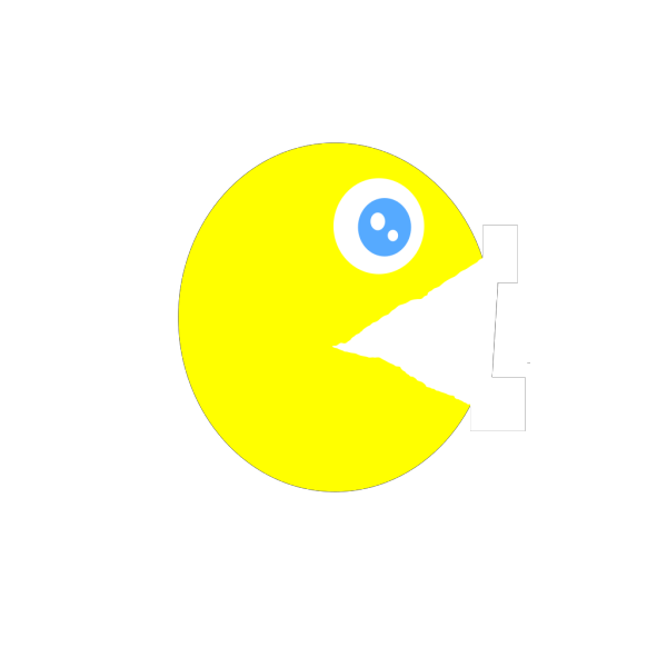 Pacman Blue Openmouth PNG Clip art