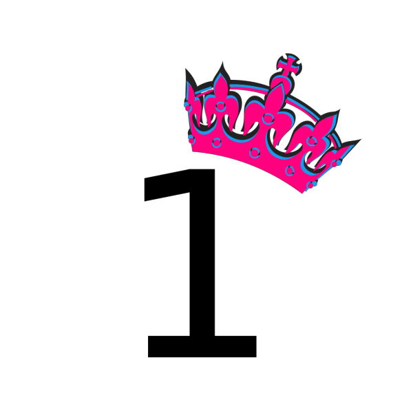 Pink Tilted Tiara And Number 19 PNG Clip art
