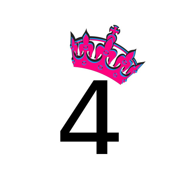 Pink Tilted Tiara And Number 41 PNG Clip art