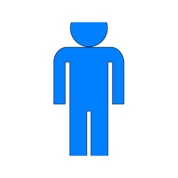 Body Icon Light Blue PNG Clip art