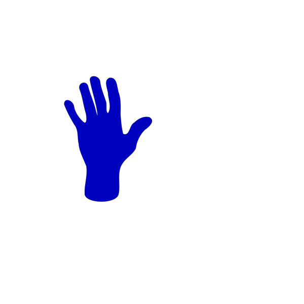 One Blue Hand PNG Clip art