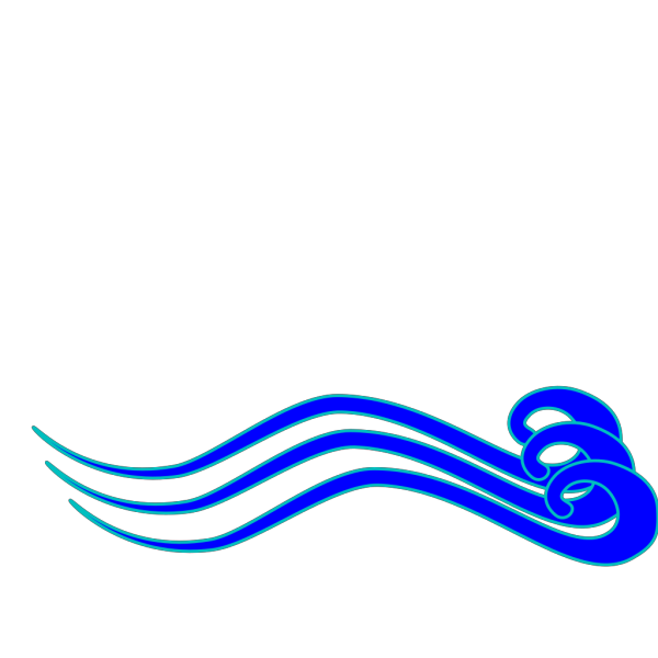 3 Blue Waves PNG Clip art