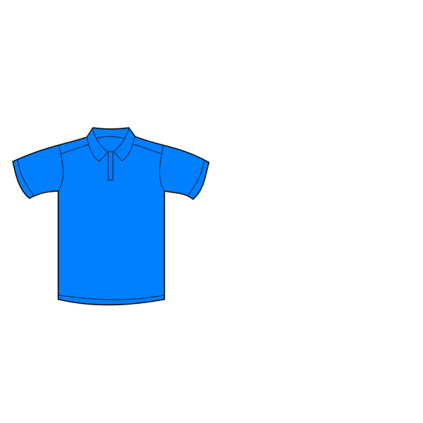 Polo Shirt Blue Front PNG Clip art