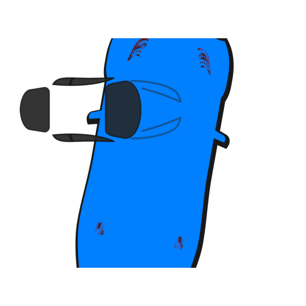Blue Car - Top View - 80 PNG Clip art
