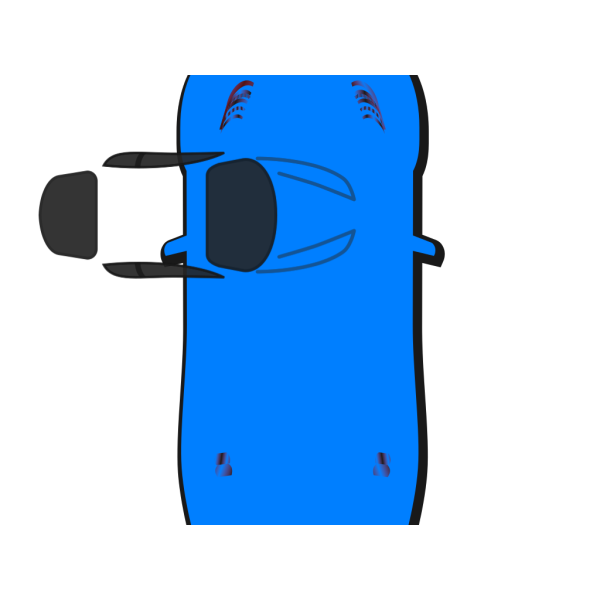 Blue Car - Top View - 90 PNG Clip art
