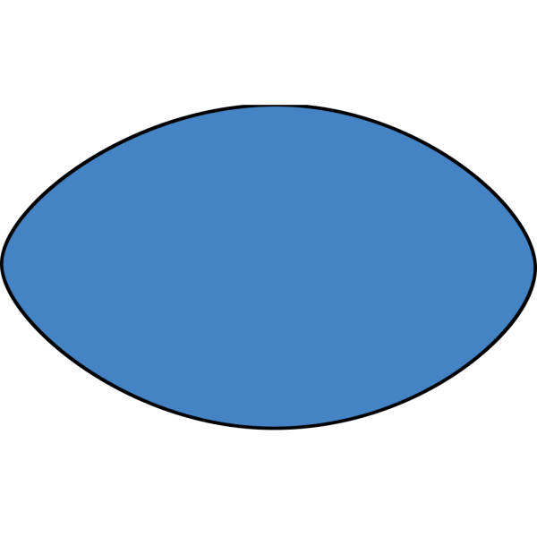 Blue Football Outline PNG Clip art