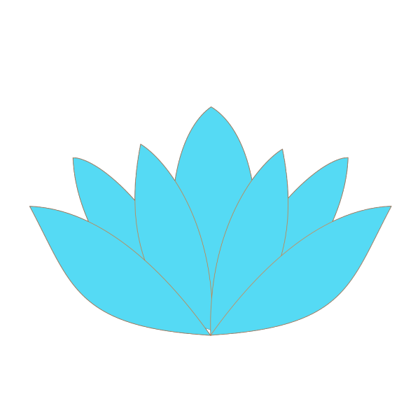 Blue Orange Lotus PNG Clip art